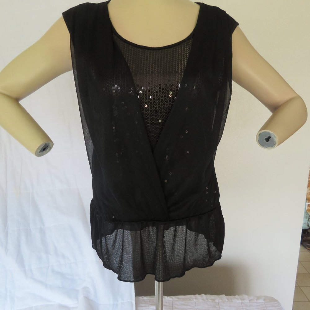 LIMITED  BLACK SMALL SEQUIN SHIRT